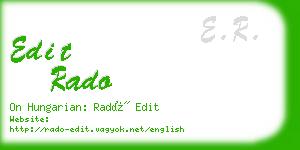 edit rado business card